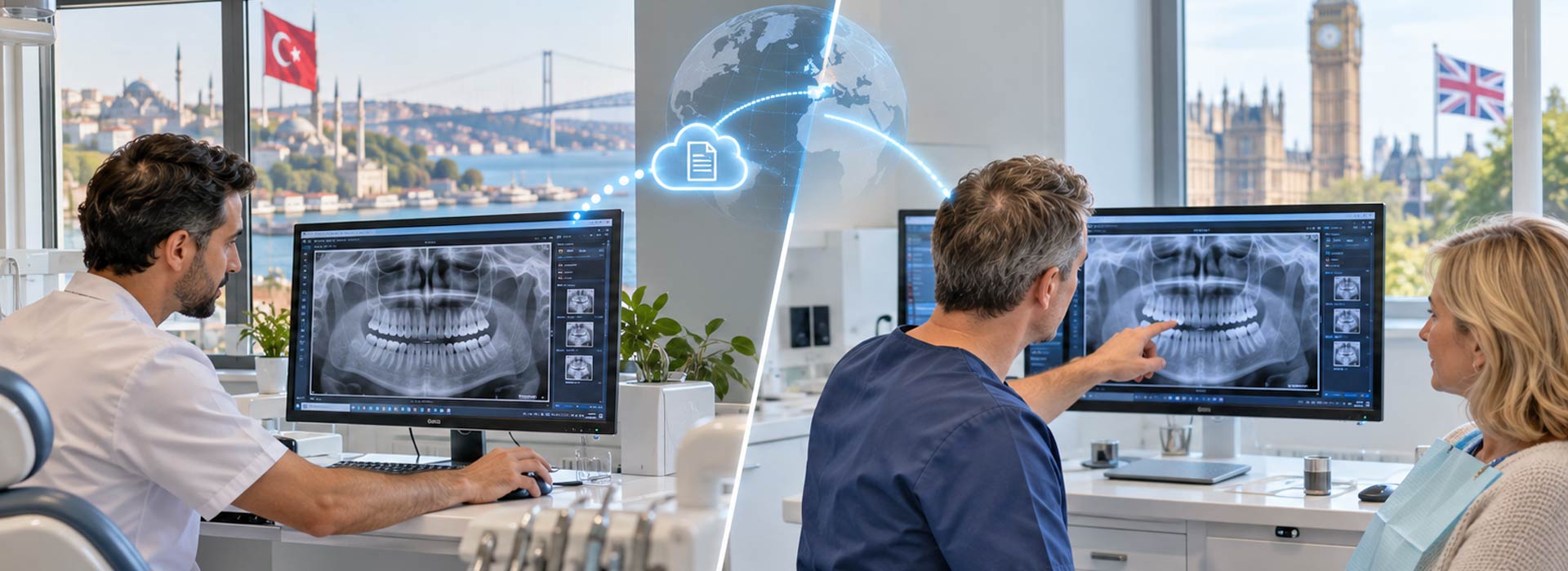 coordinating UK and Turkish dental practitioners